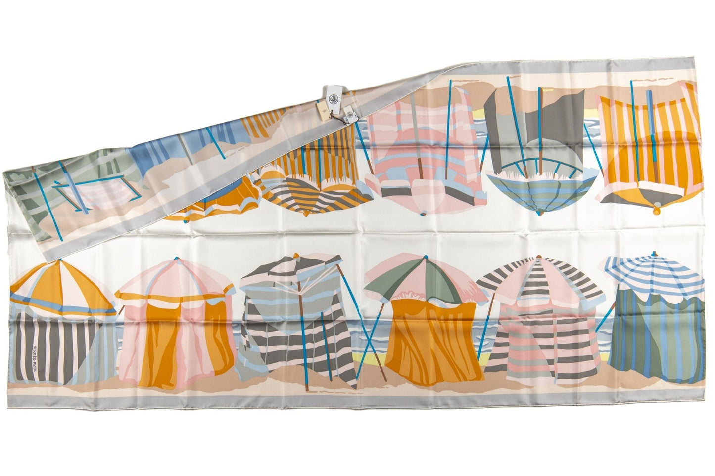 Hermes New Silk Beach Cabanas Stole