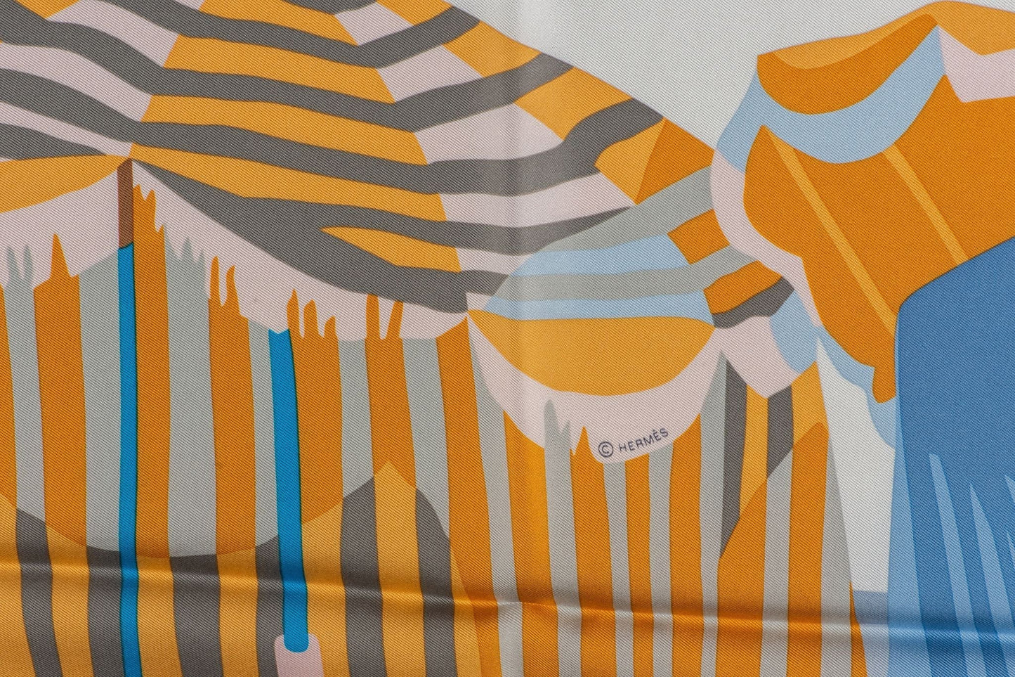 Hermes New Silk Beach Cabanas Stole