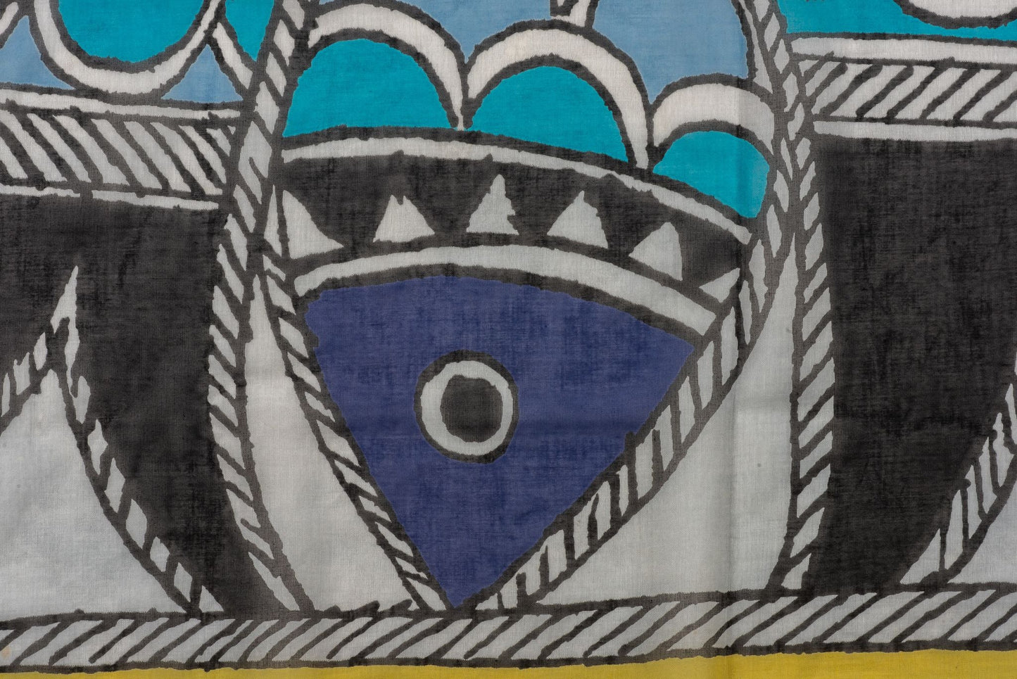 Hermes Yellow Blue Fish Cotton Sarong