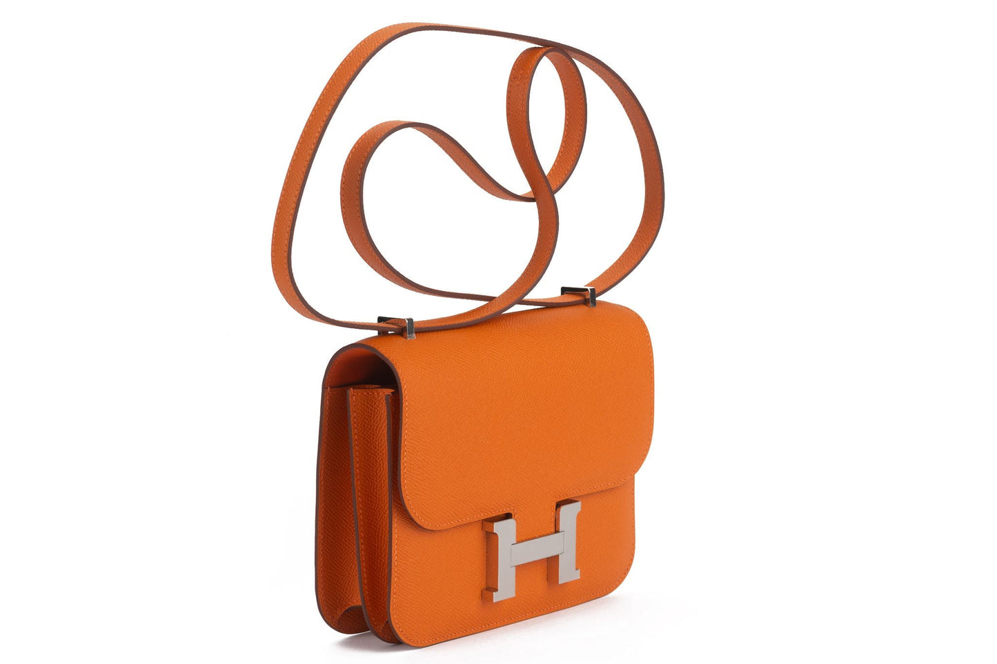 Hermes New Orange Mini Constance Handbag