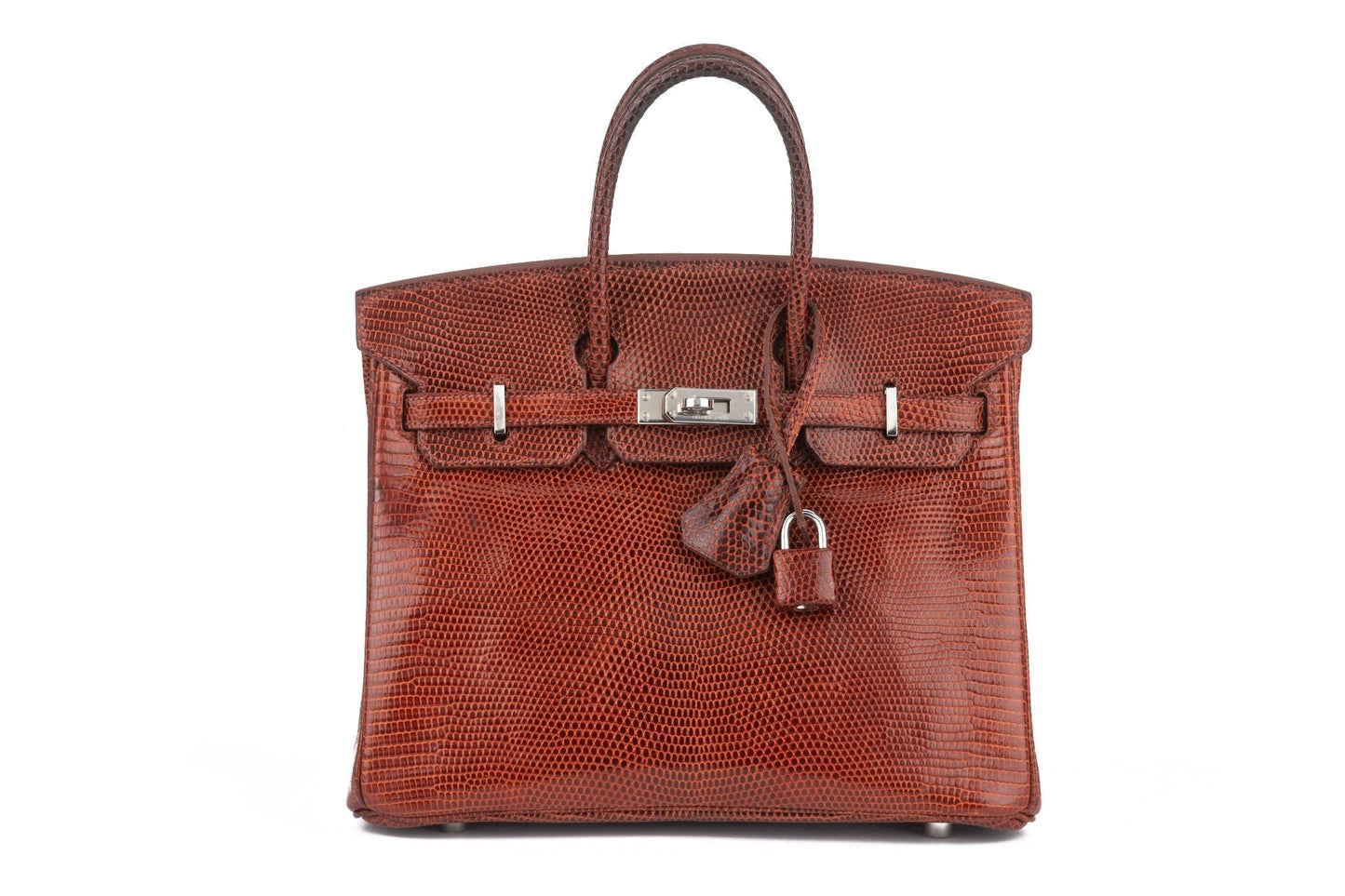 Hermes Birkin 25 Brique Lizard Palladium