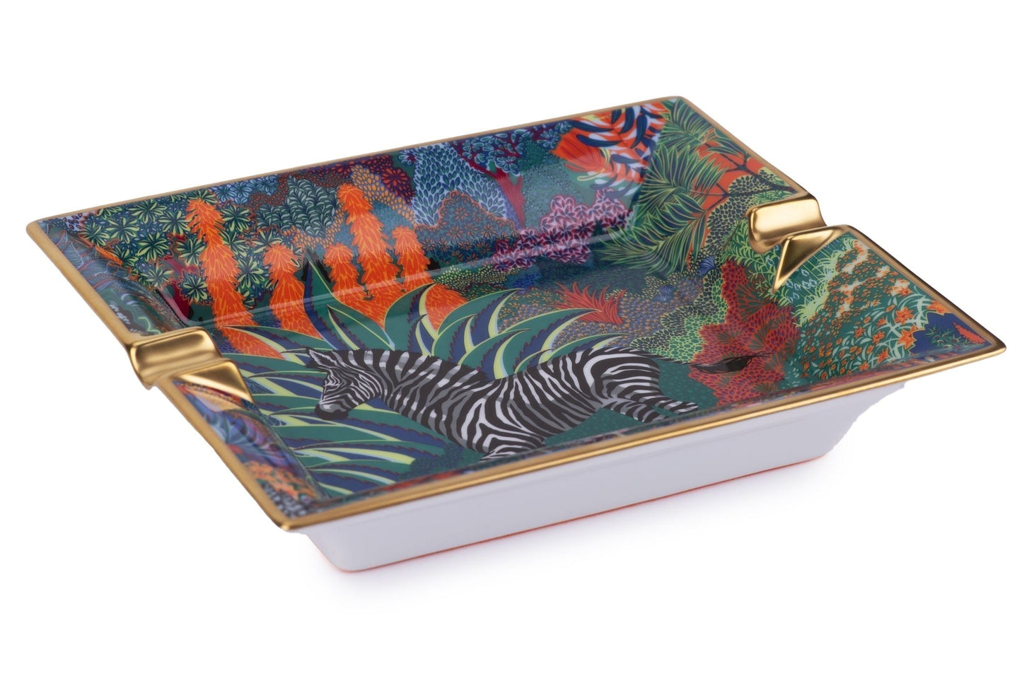 Hermes New Mountain Zebra Ashtray W/ Box