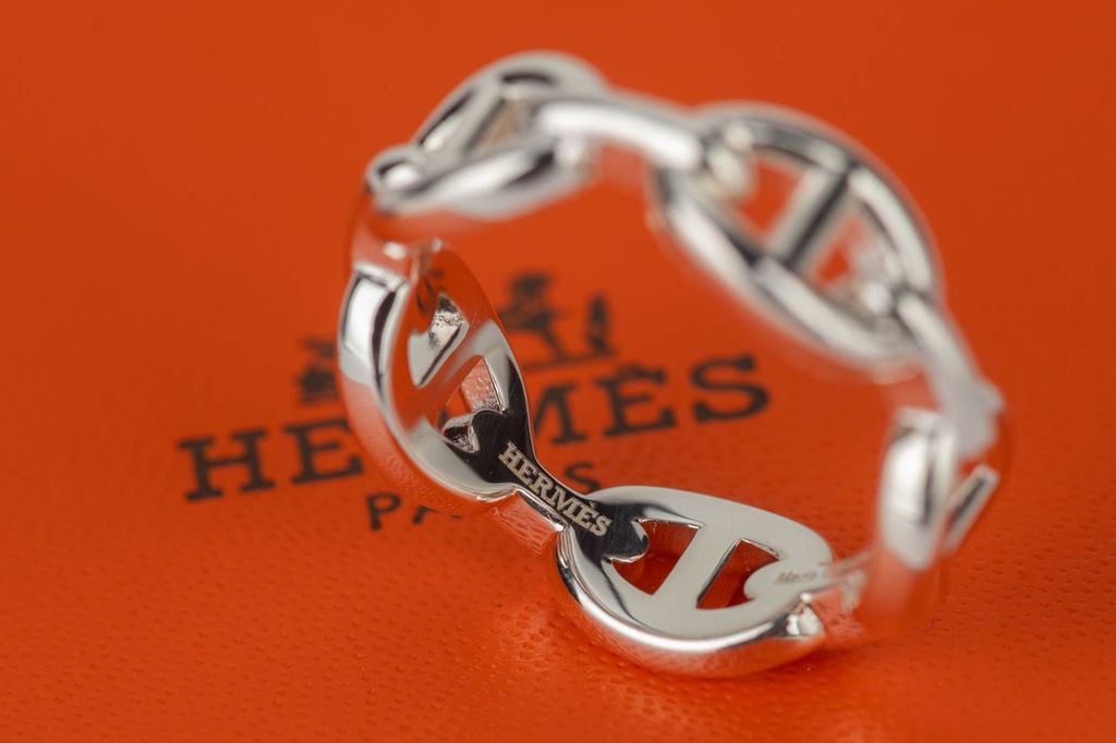 Hermes New Chaine D'Ancre Sterling Ring