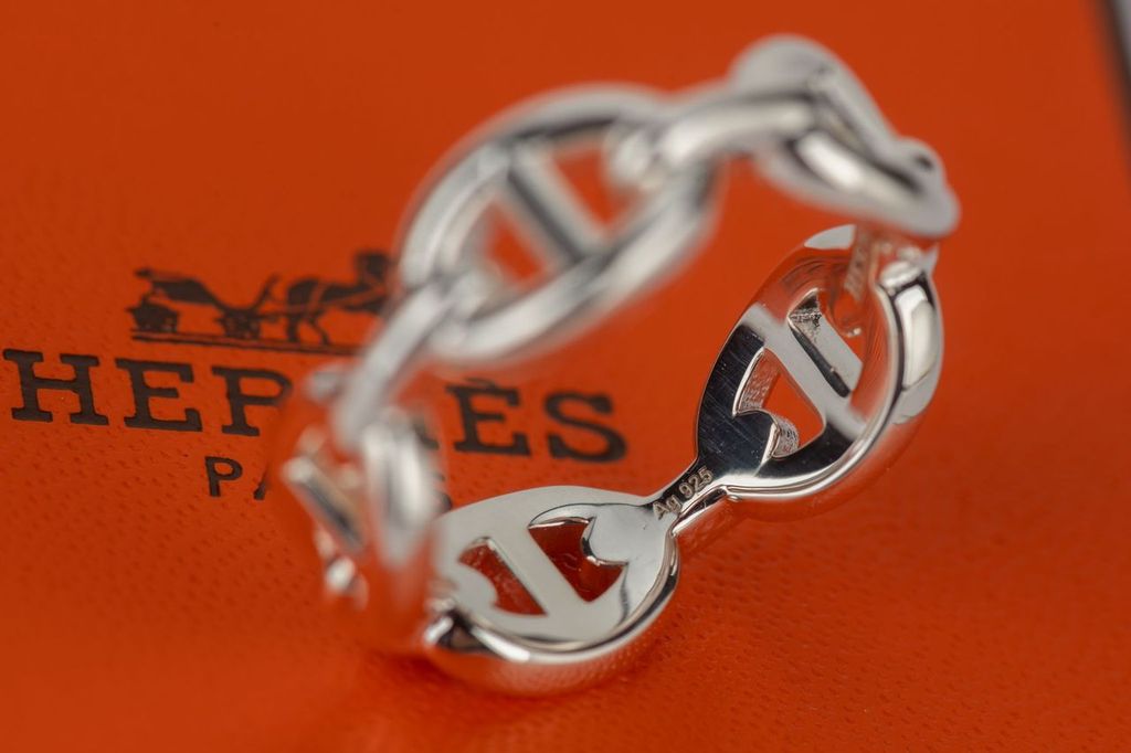 Hermes New Chaine D'Ancre Sterling Ring