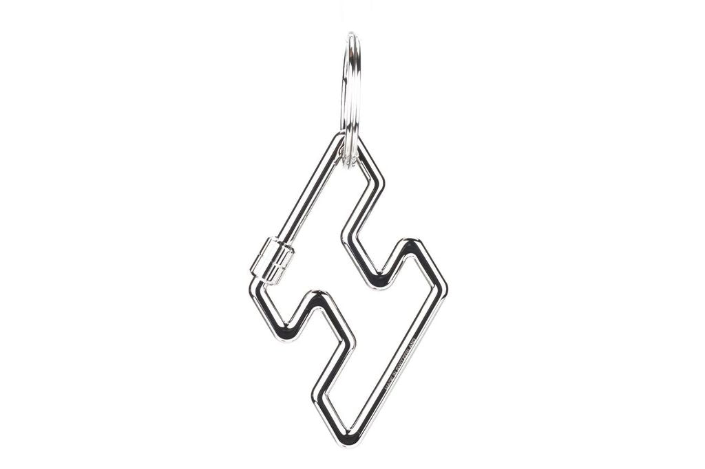 Hermes Steel H Keychain New In Box