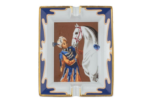 Hermes Cheval Turc Porcelaine Ashtray