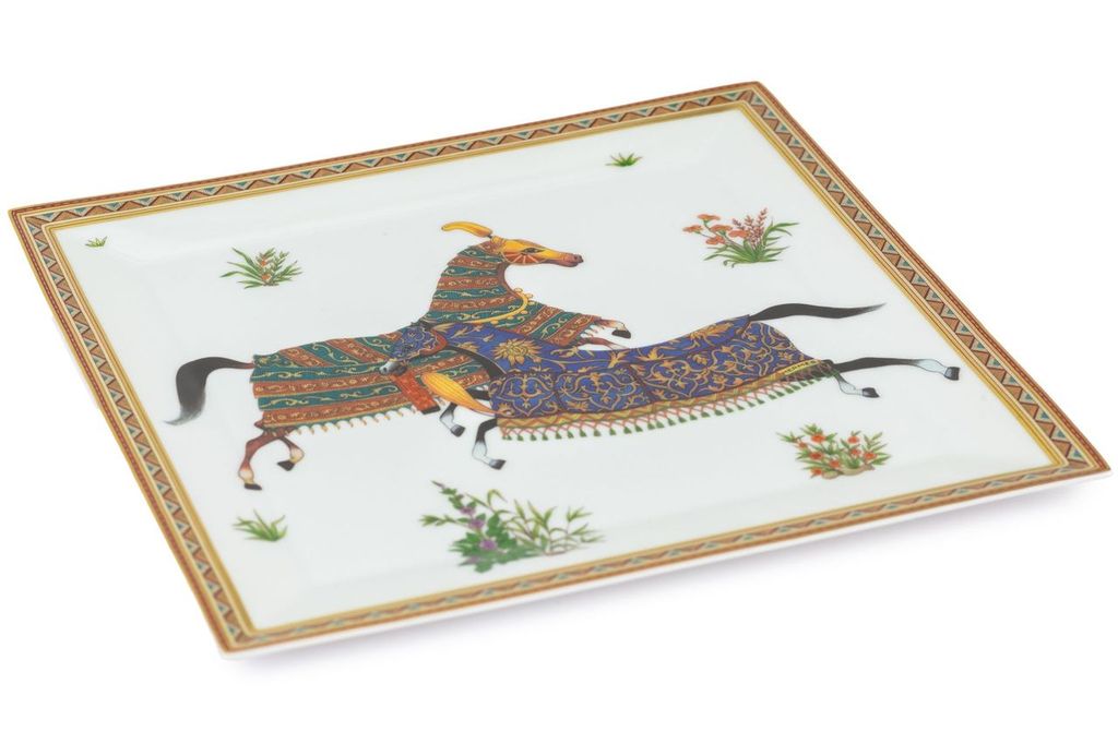 Hermes Cheval d'Orient Square Dish
