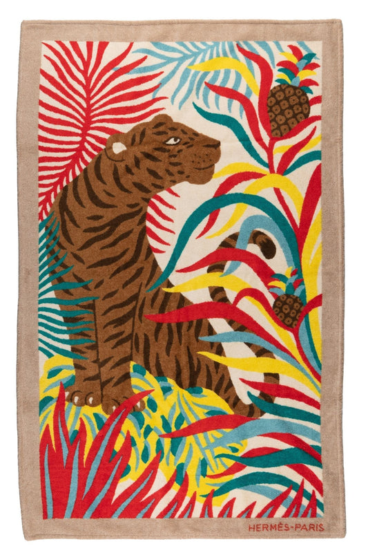 Hermes âœTigre à lâ˜ananasâœ Beach Towel