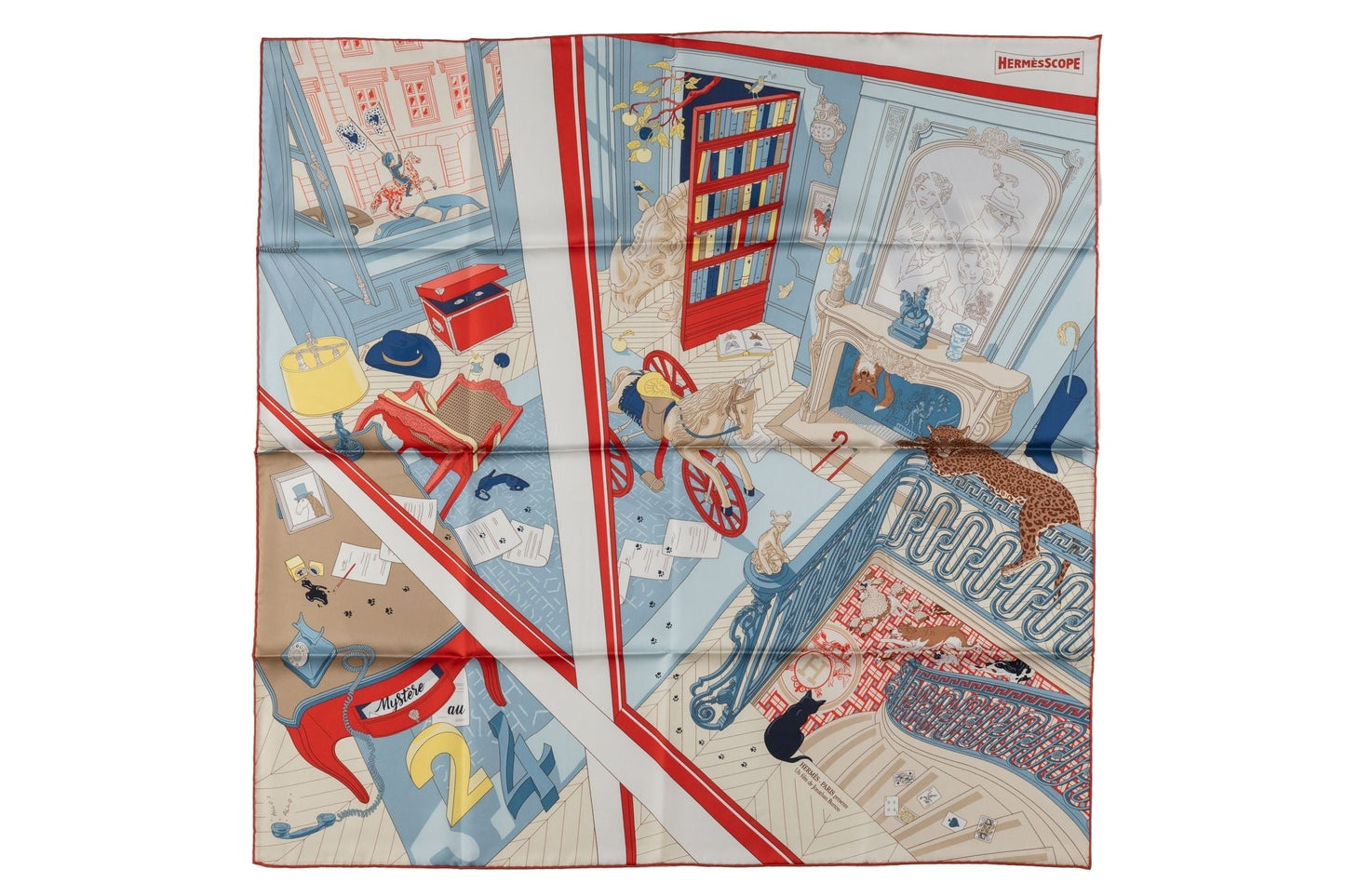 Hermes âœMystère au 24âœ Silk Scarf