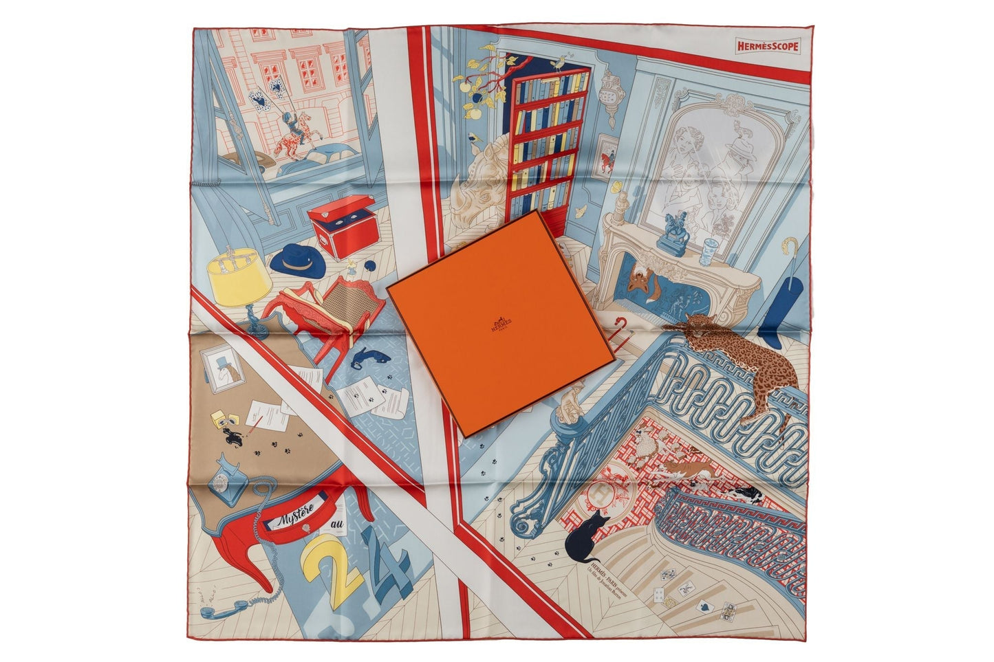 Hermes âœMystère au 24âœ Silk Scarf