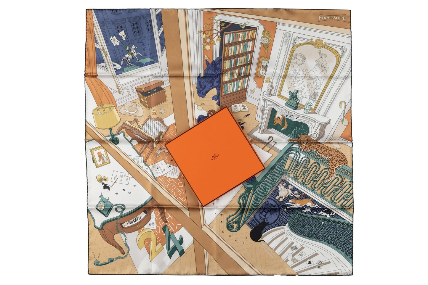 Hermes New âœMystère au 24âœ Silk Scarf