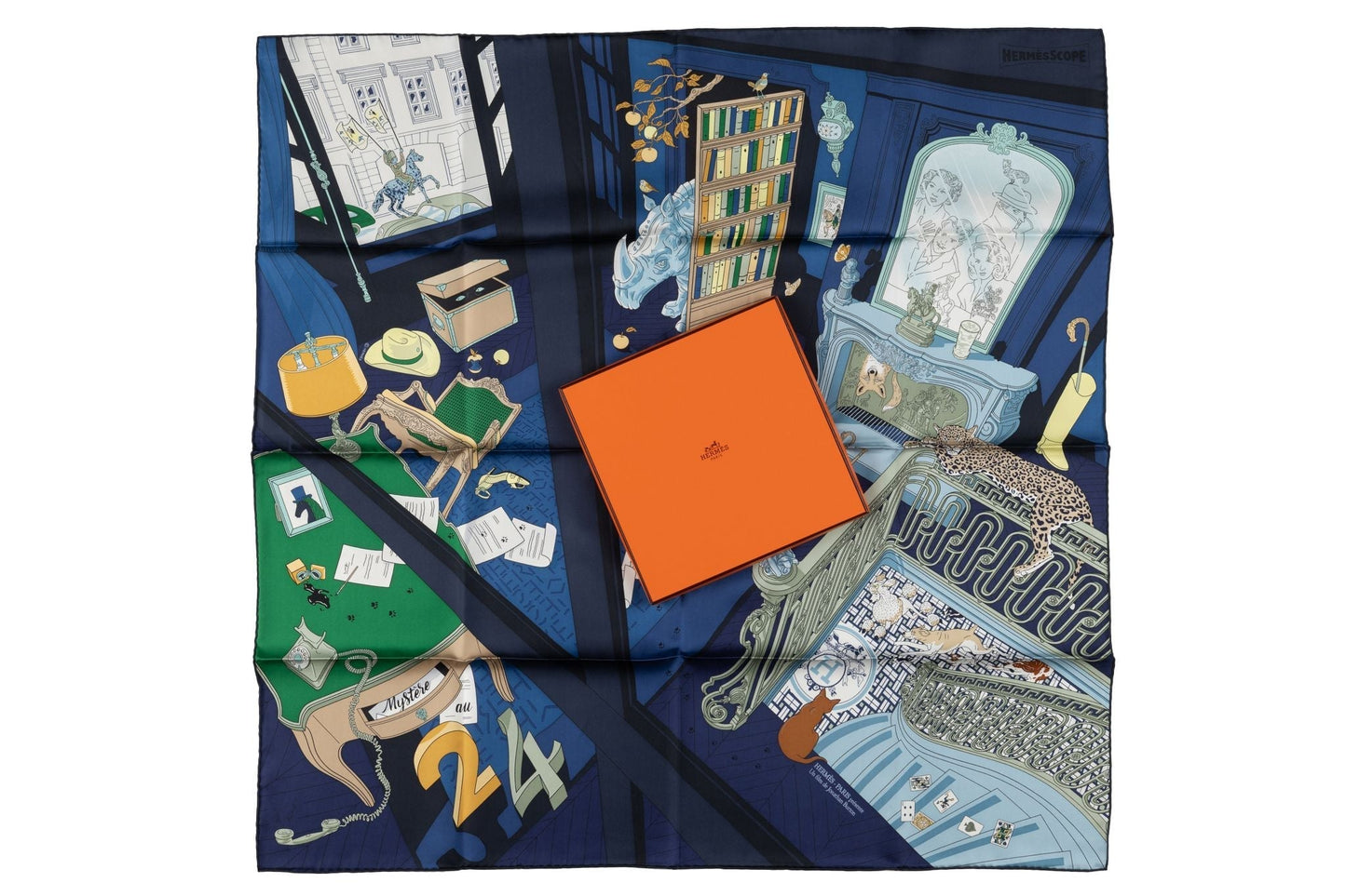 Hermes New  âœMystère au 24âœ Silk Scarf