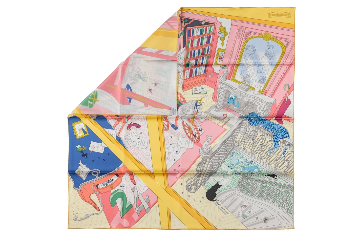 Hermes New âœMystère au 24âœ Silk Scarf