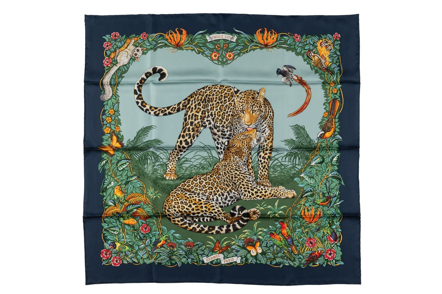 Hermes âœJungle Love" Silk Scarf