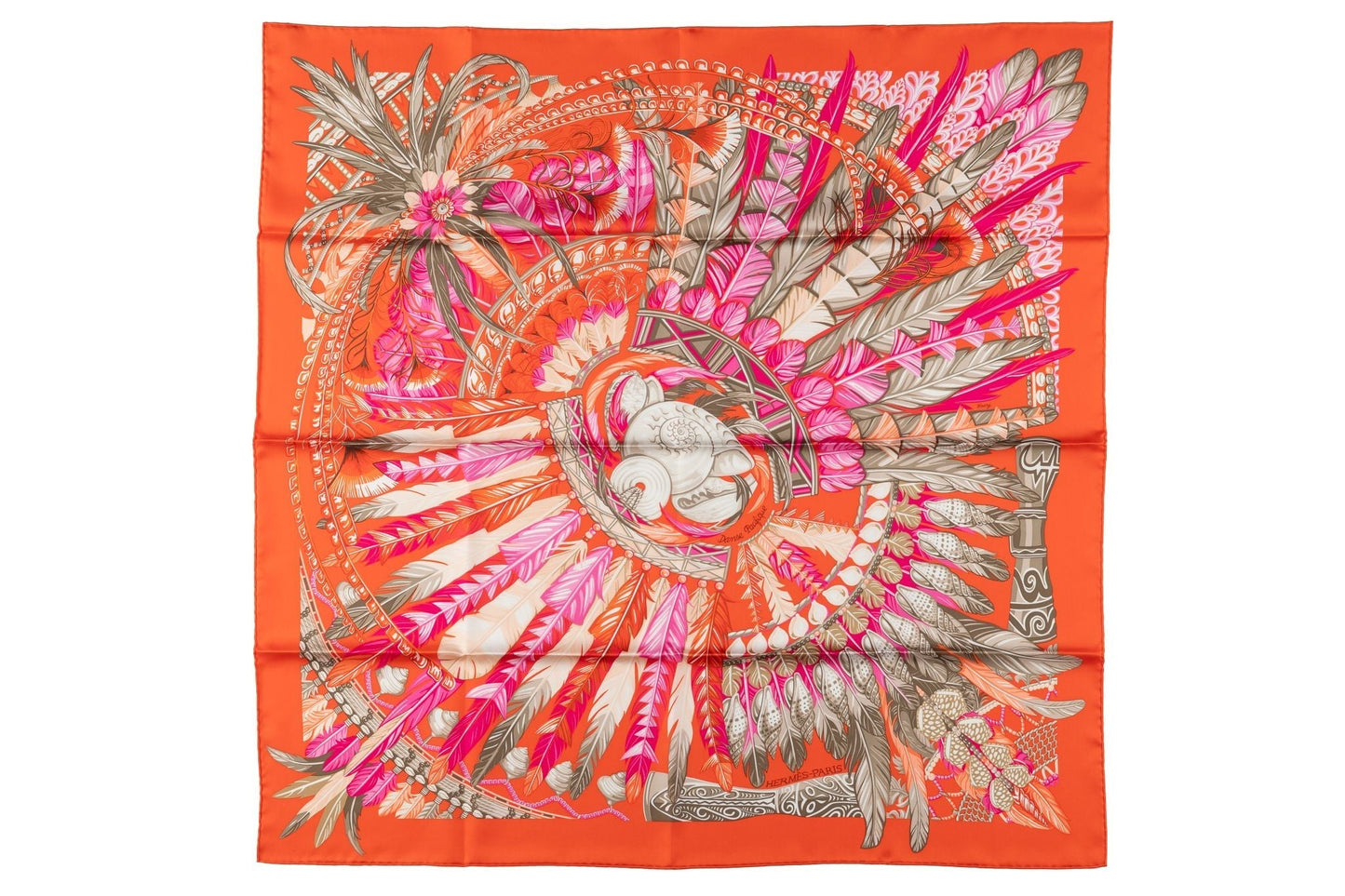Hermes âœOrange Dance Pacifiqueâœ Scarf