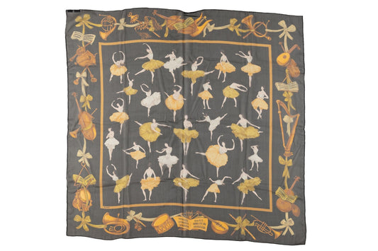 Hermes "La Danse" Silk Chiffon Scarf
