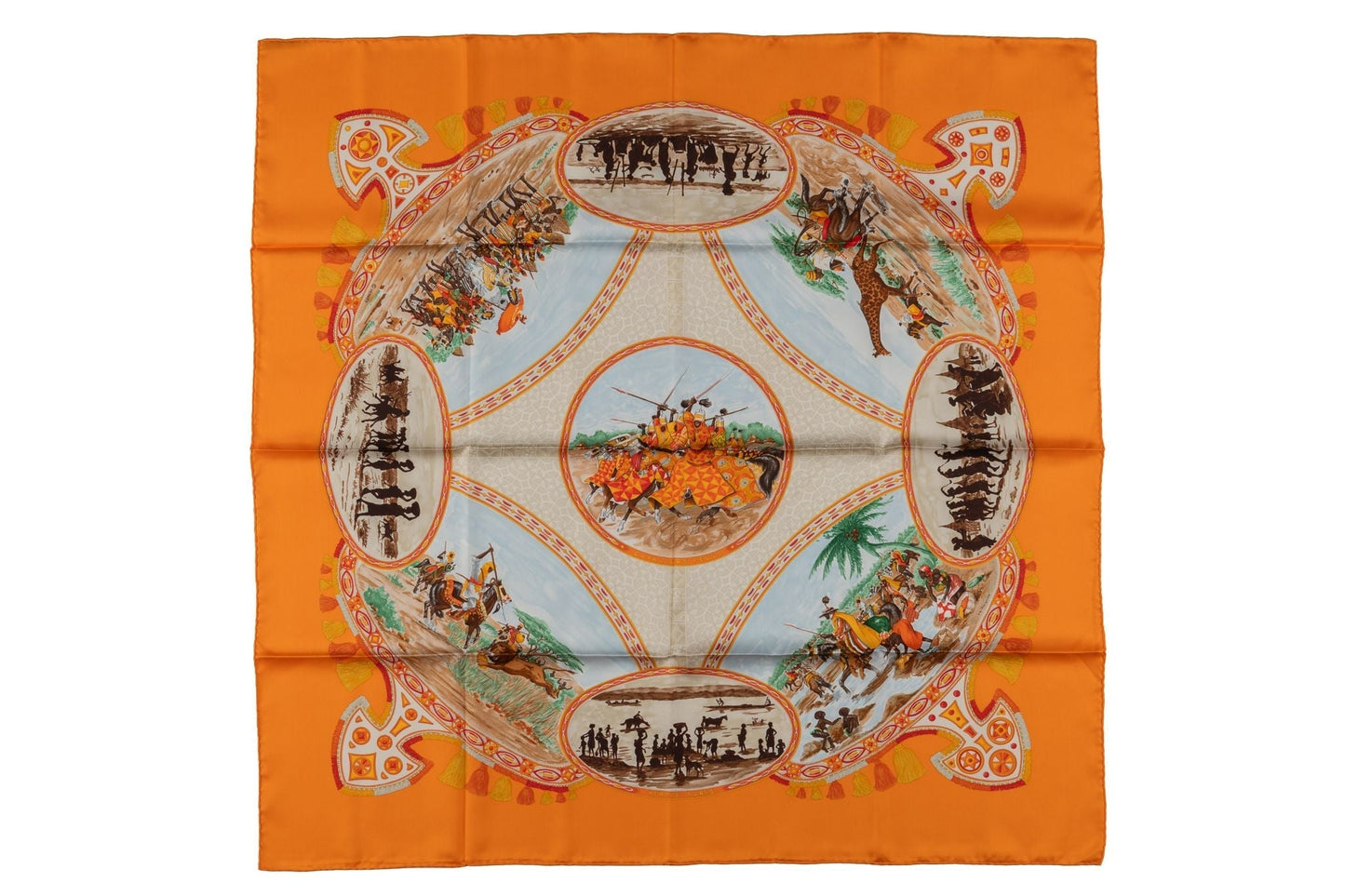 Hermes âœCavaliers Peulsâœ Silk Scarf