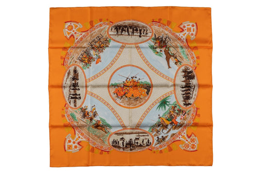 Hermes âœCavaliers Peulsâœ Silk Scarf