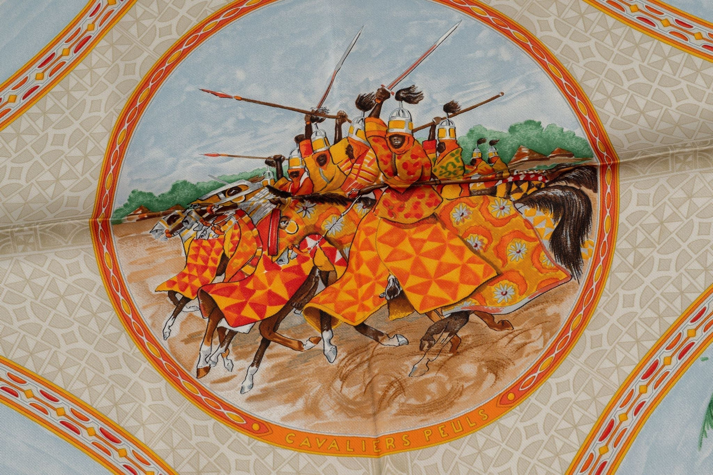 Hermes âœCavaliers Peulsâœ Silk Scarf