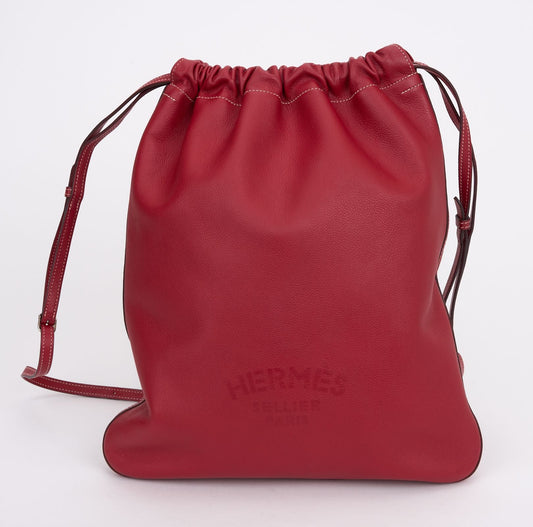 Hermes Bridado Red Backpack