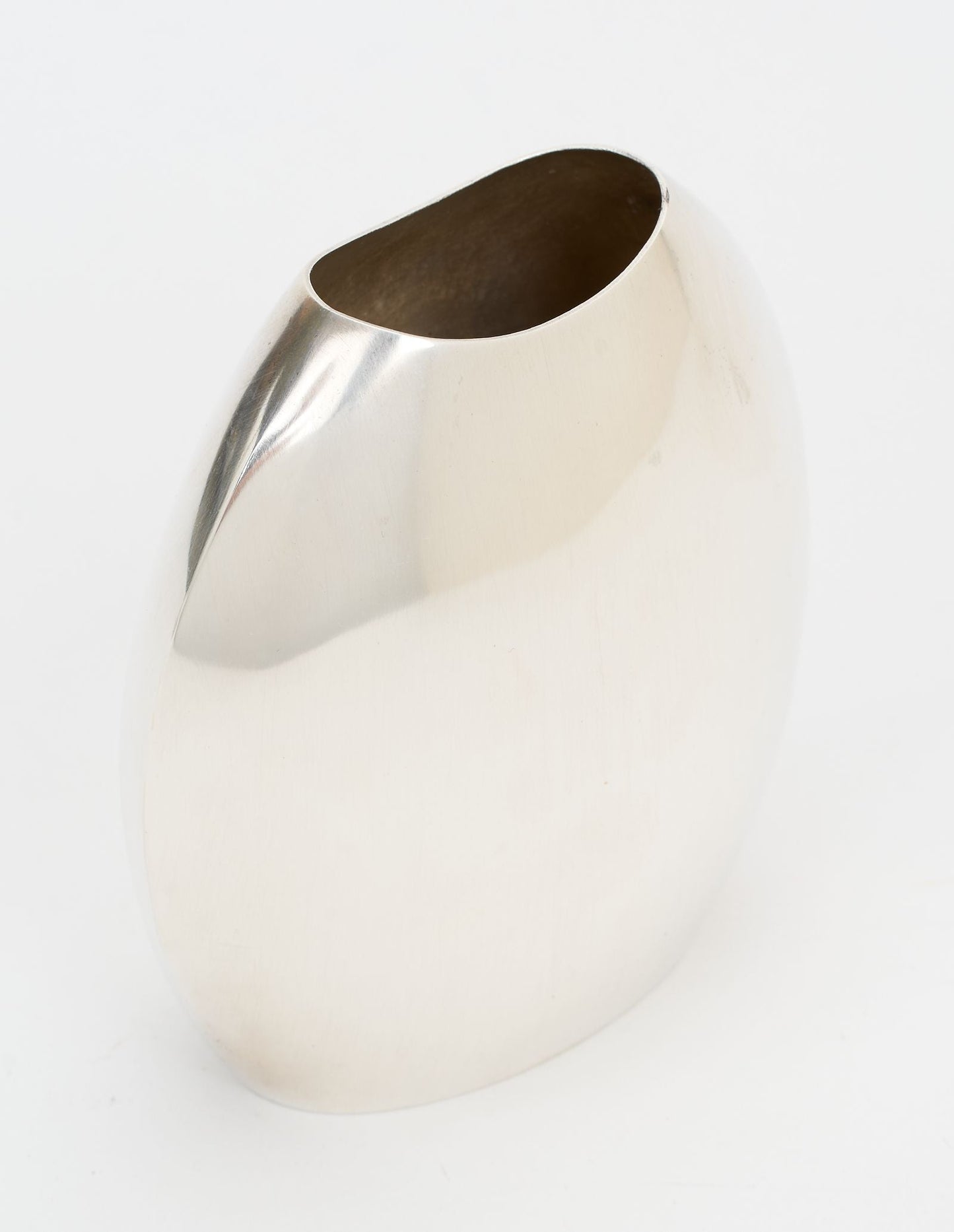 Hermes Small Silver Plate Metal Vase