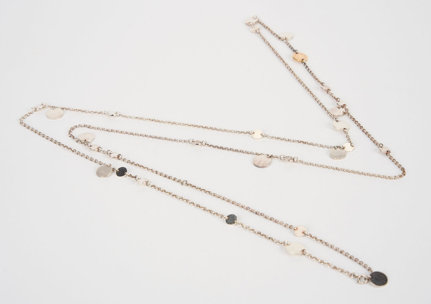 Hermes Silver & Rose Gold Long Necklace