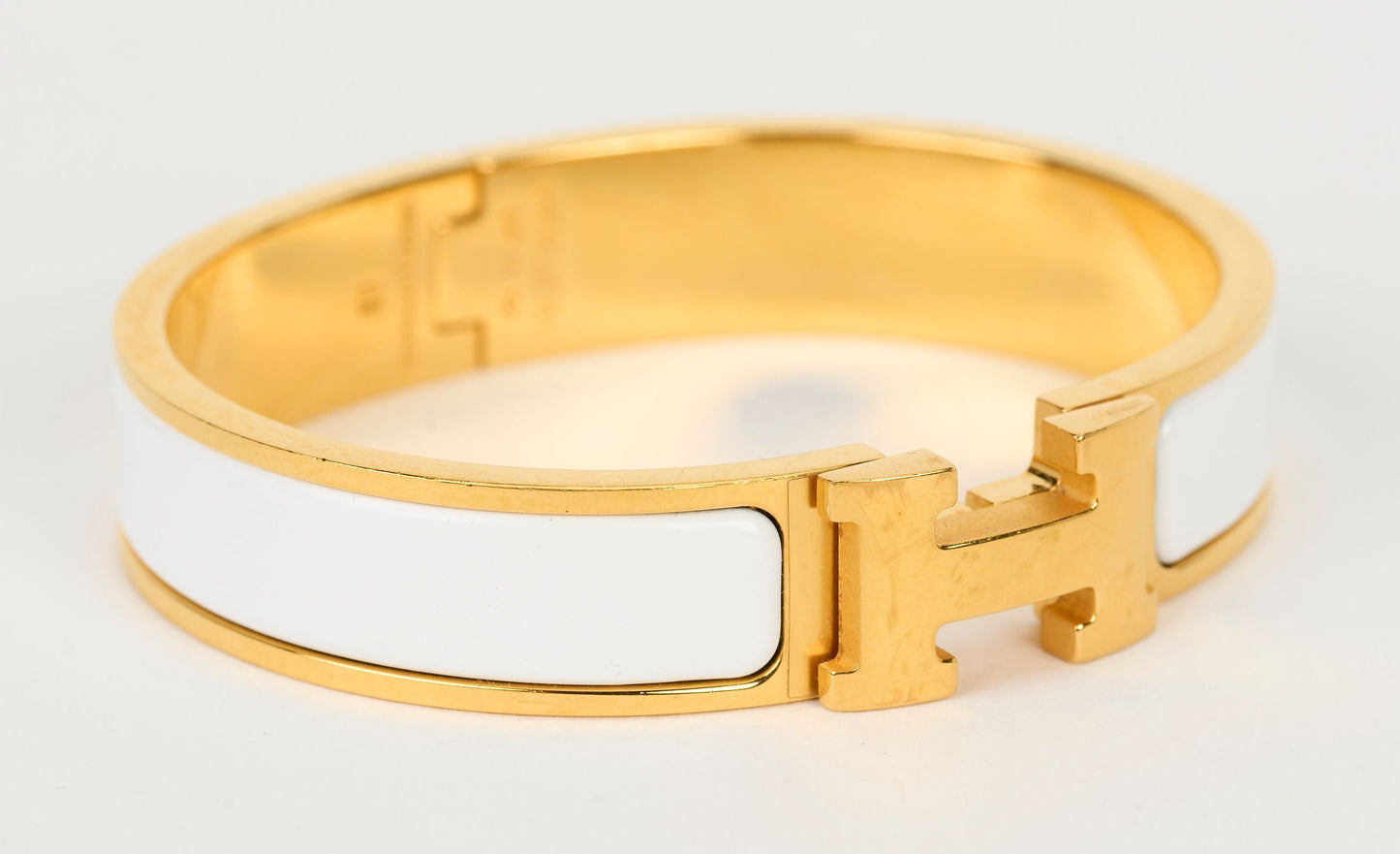 Hermes Thin Clic Clac H Enamel Bracelet