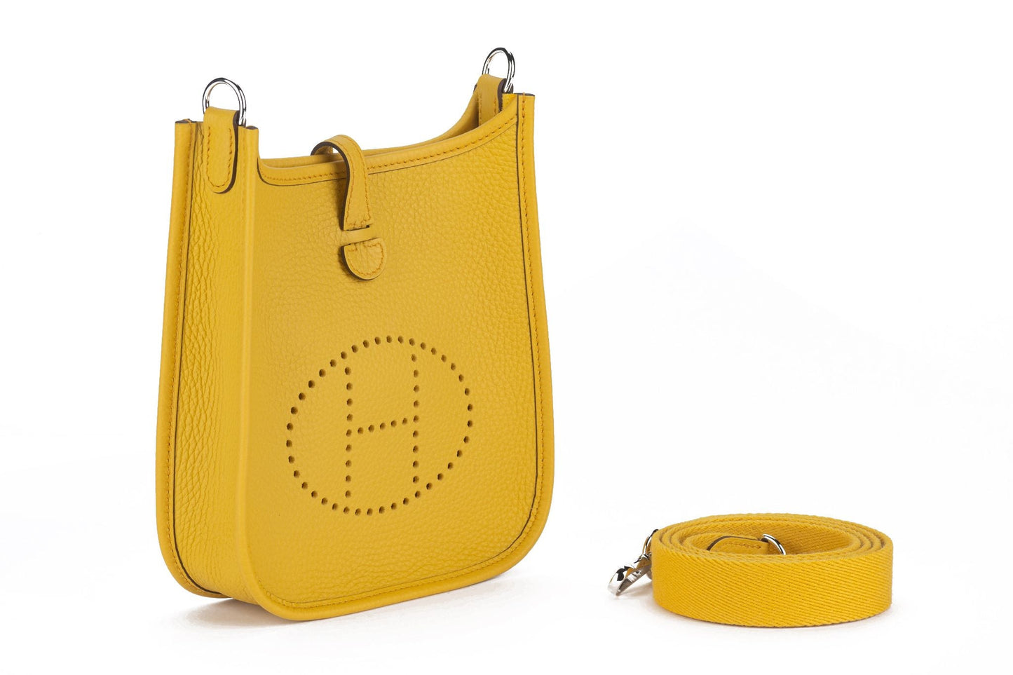 Hermes Mini Evelyne Bag Jaune Ambre NIB