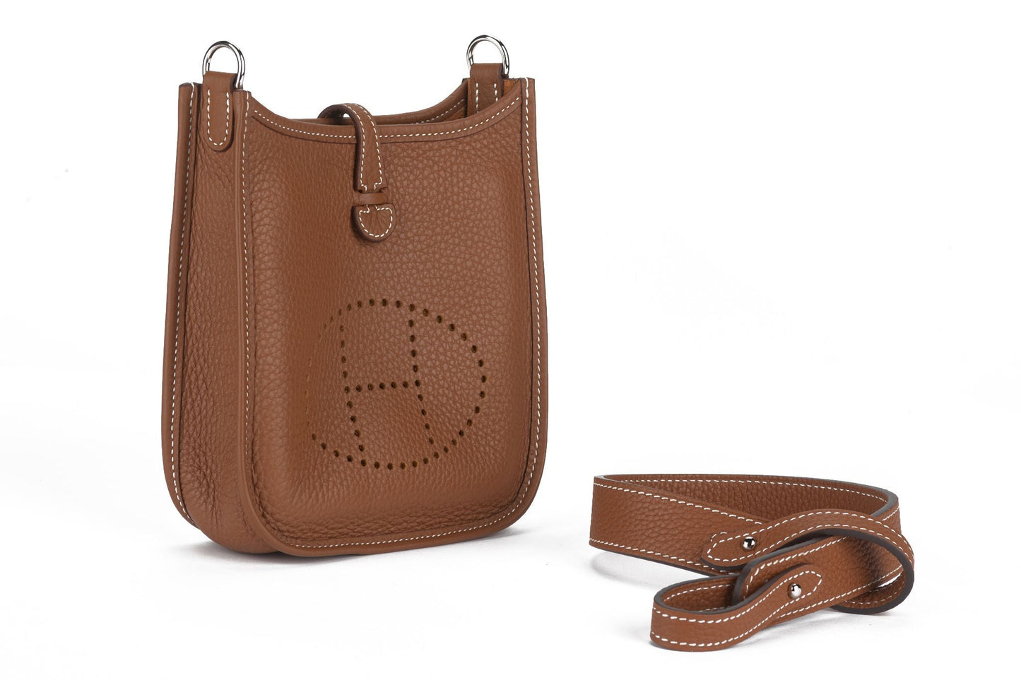 Hermes Gold Mini Evelyne Bag