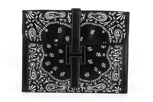 Hermes Black Box Jige Clutch Bandana Bag