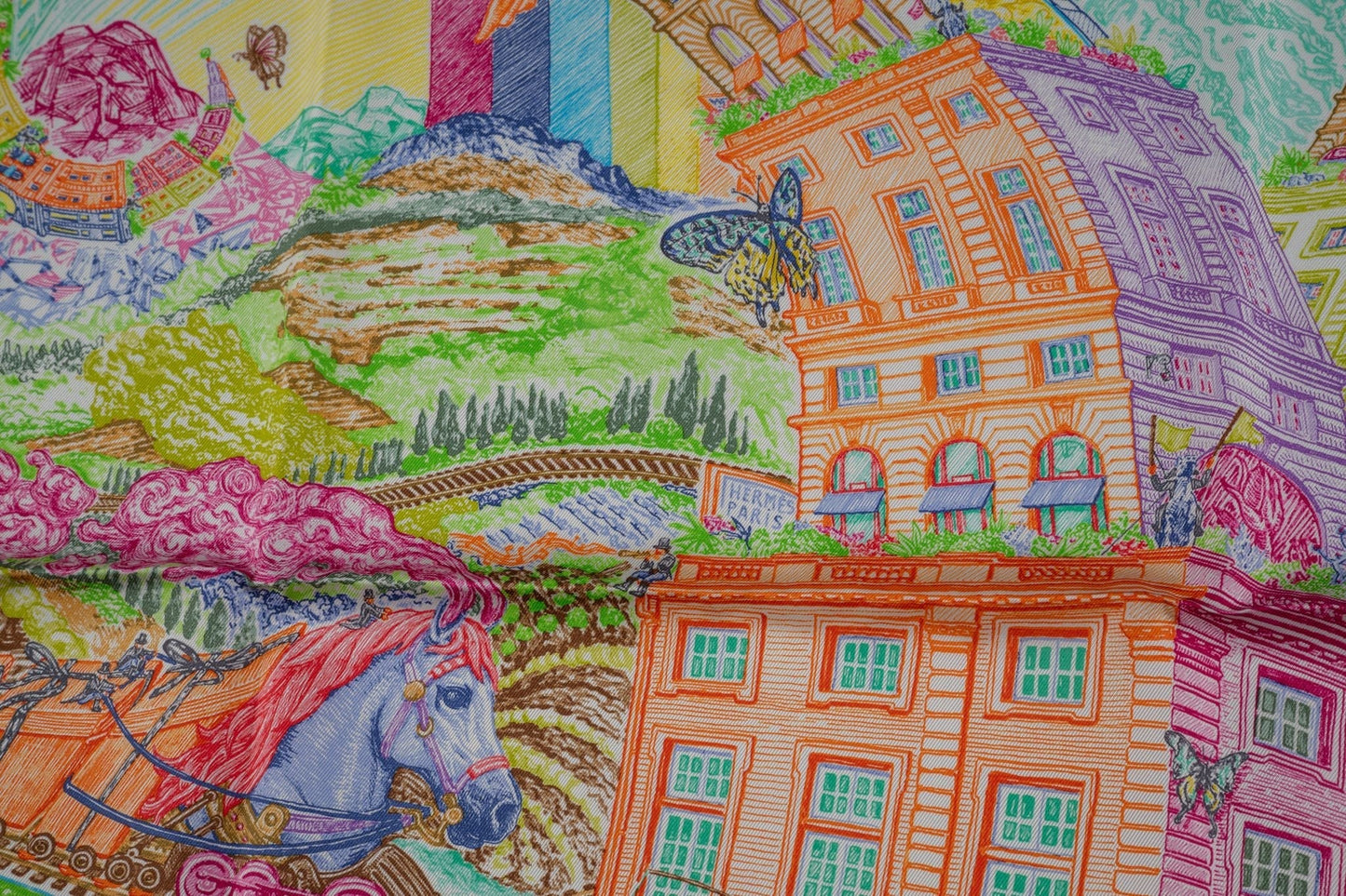 Hermes "Les Folies du Faubourg" Scarf NB