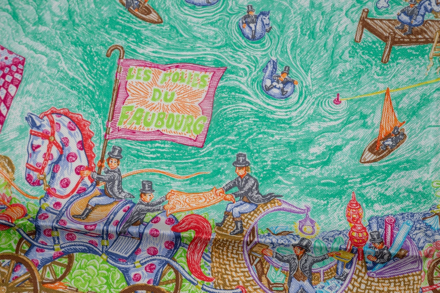 Hermes "Les Folies du Faubourg" Scarf NB
