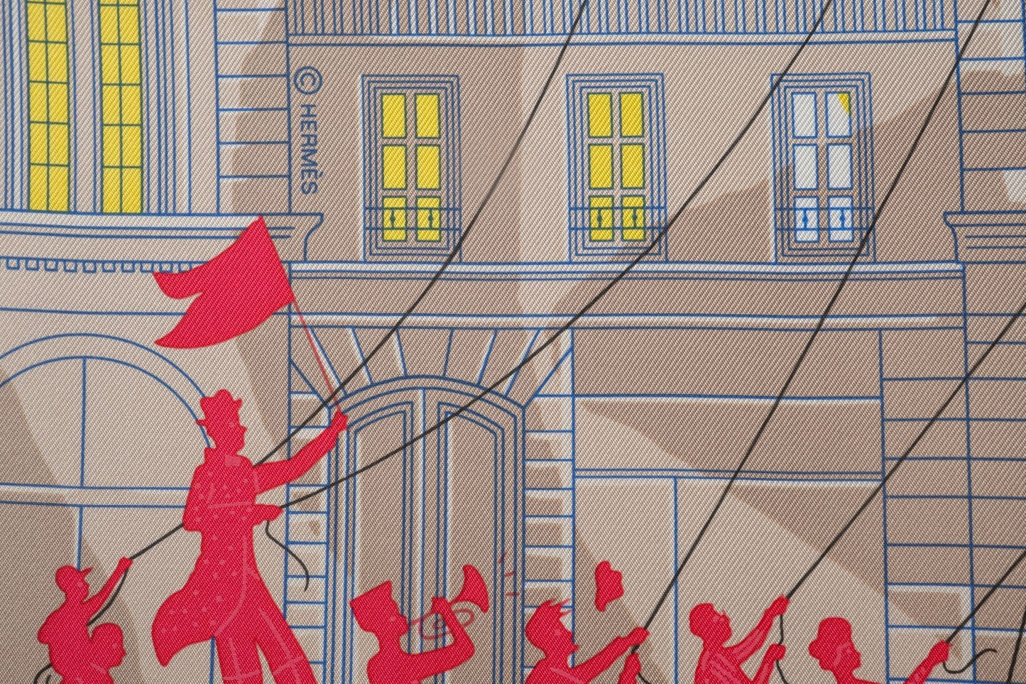 Hermes "Parade" Pink Silk Scarf NIB
