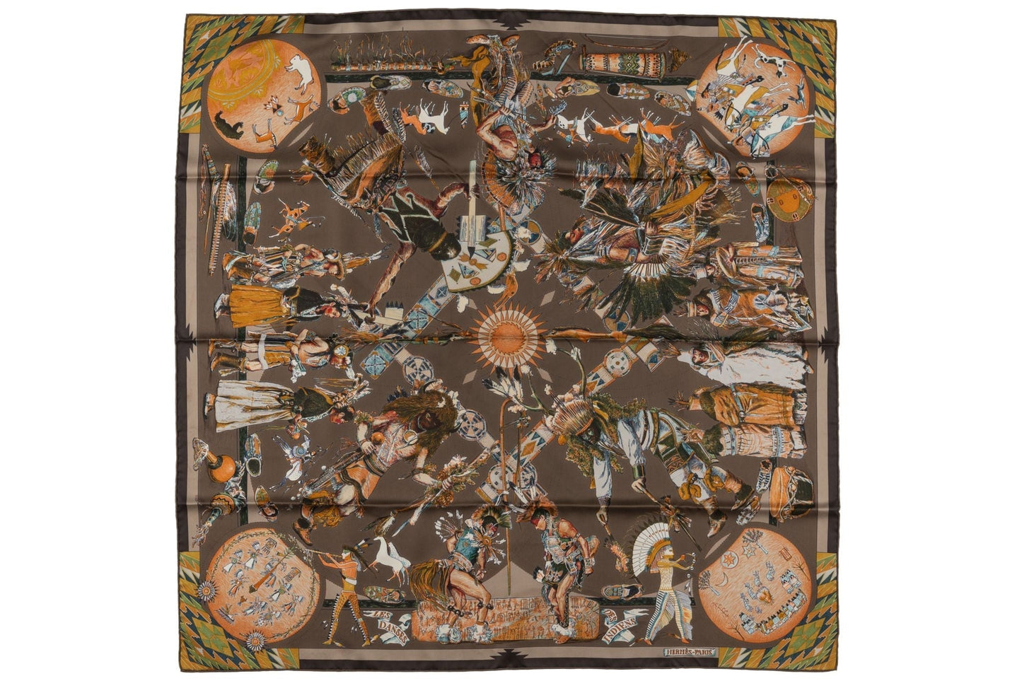 Hermes "Les Danses Des Indiens" Scarf