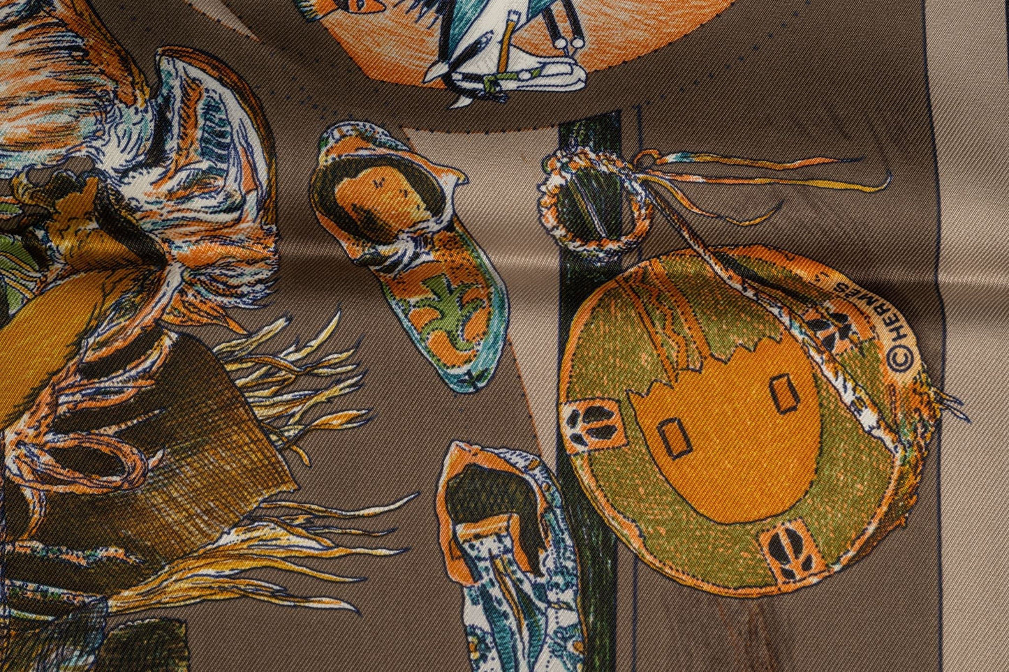 Hermes "Les Danses Des Indiens" Scarf