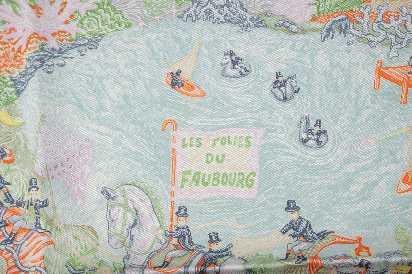 Hermes "Les Folies du Faubourg" Scarf NB