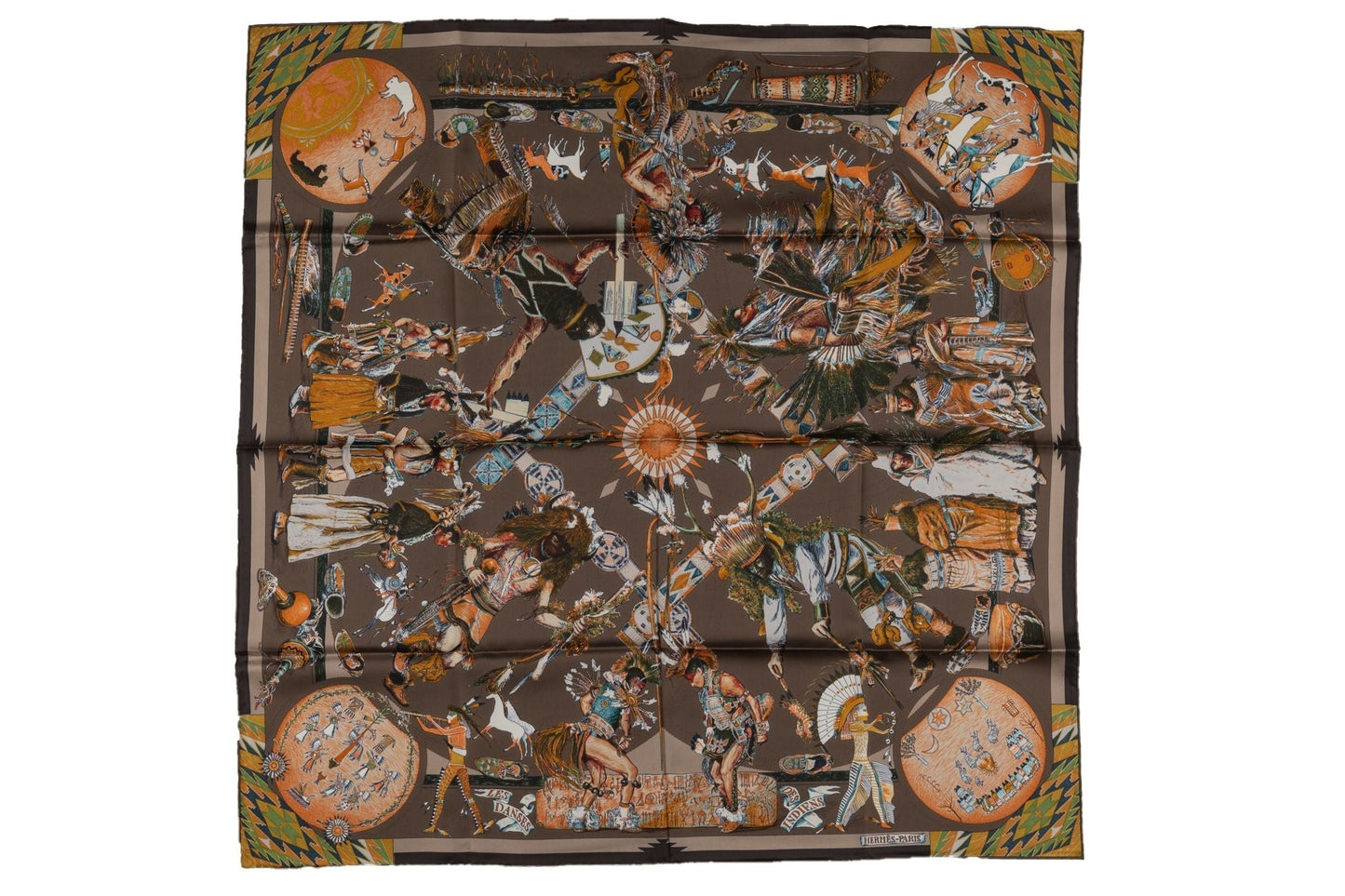 Hermes "Les Danses Des Indiens" Scarf