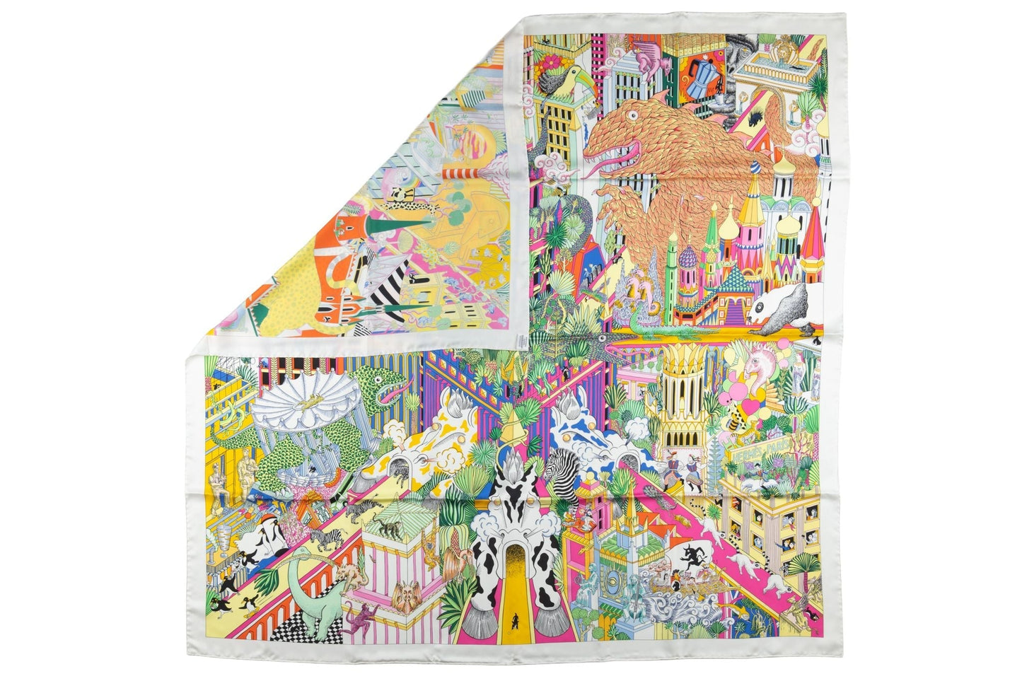 Hermes "Animapolis" Silk Shawl NEW