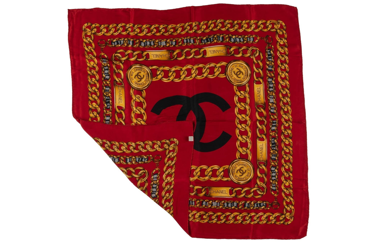 Chanel 31 Rue Chambon   Red Scarf