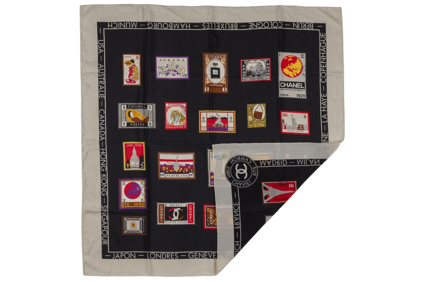 Chanel   Silk Flags Scarf