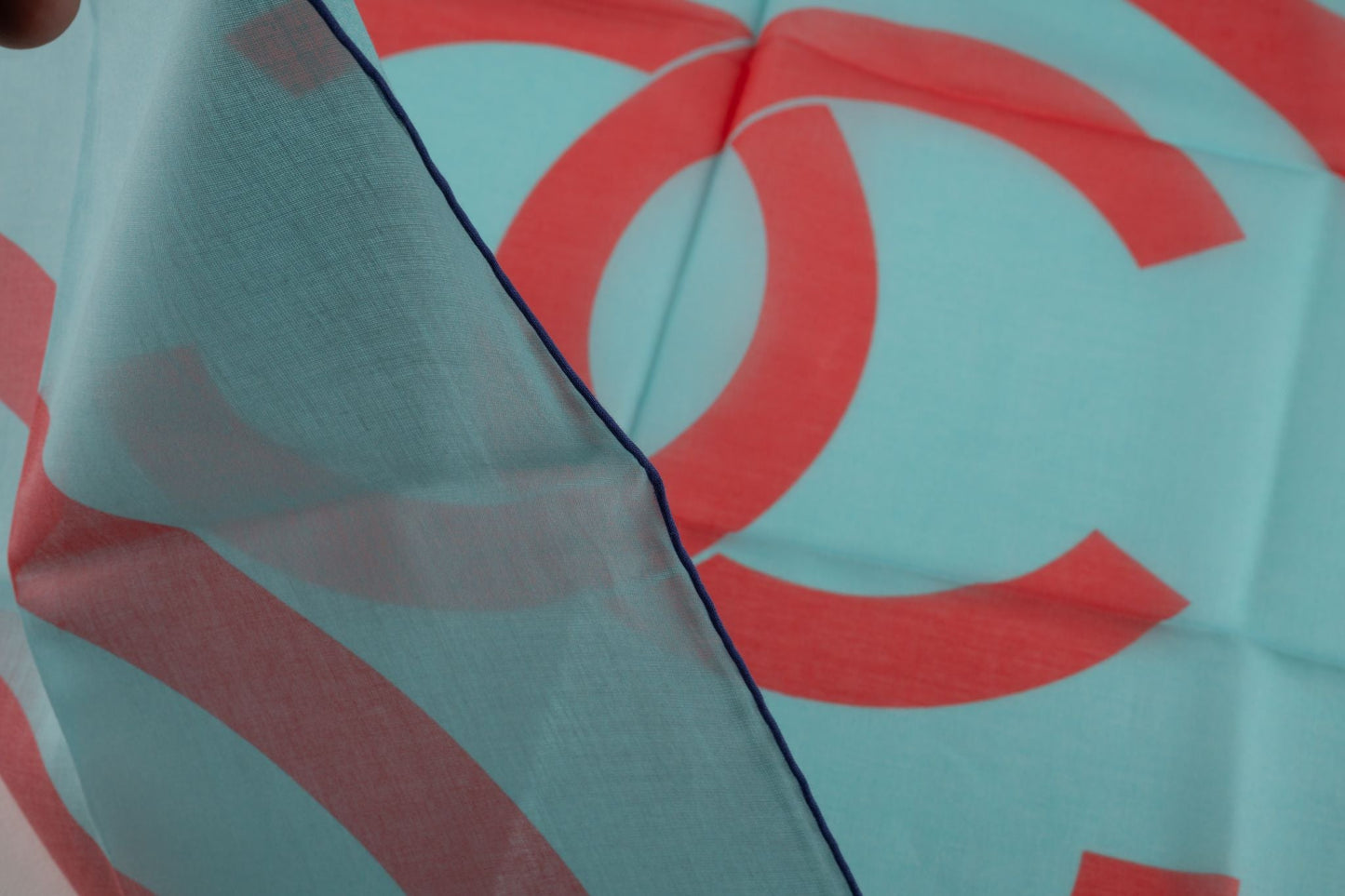 Chanel New Aqua CC Cotton Scarf