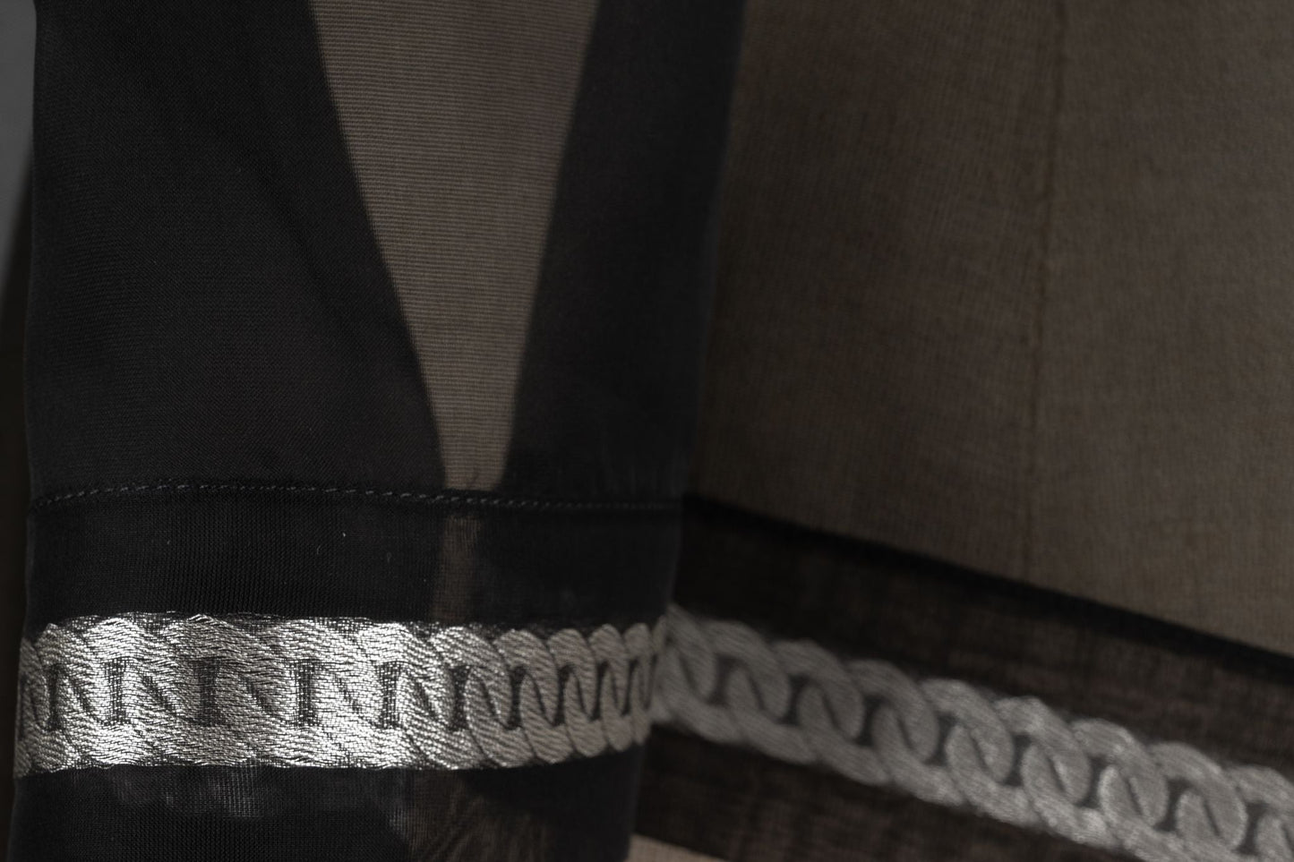Chanel New Black CC Silk Chiffon Shawl