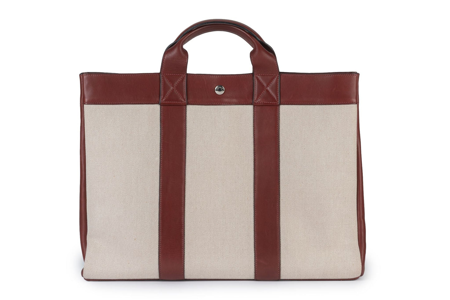 Hermes Deauville Red & Ivory Tote MM