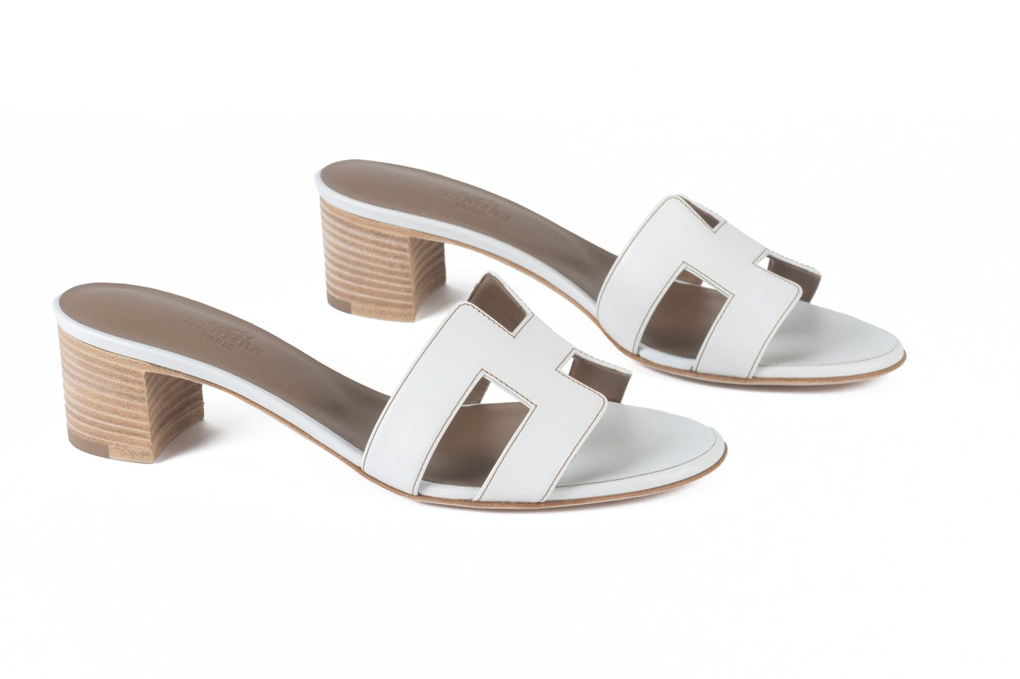 Hermes NIB Oasis Sandal White 37.5