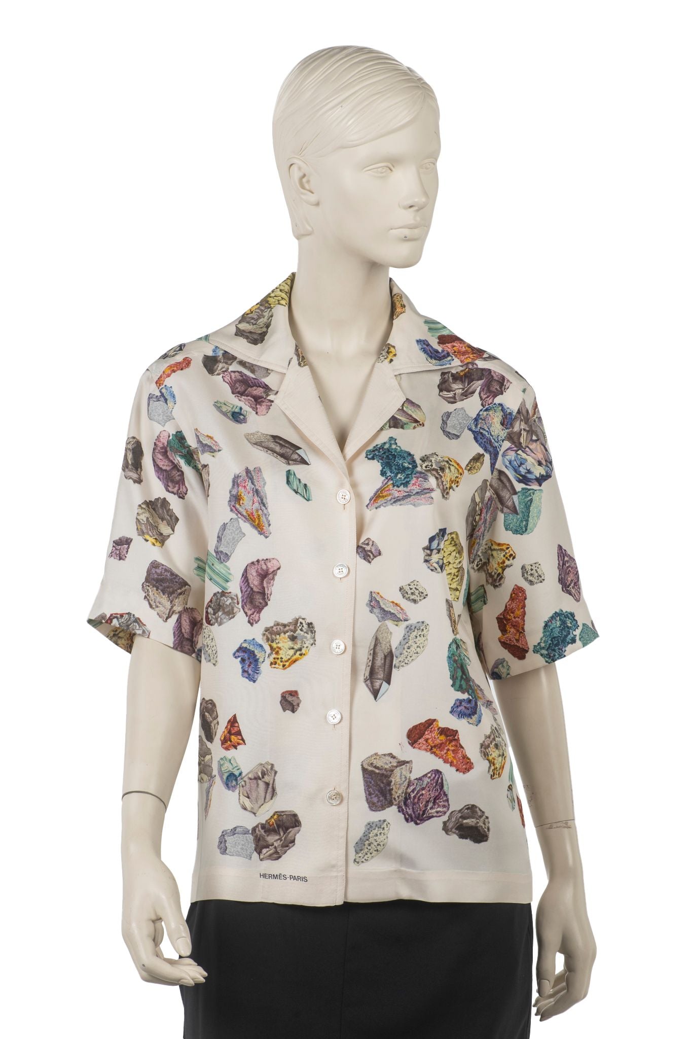 Hermes "Mineraux Geo Rock" Silk Shirt