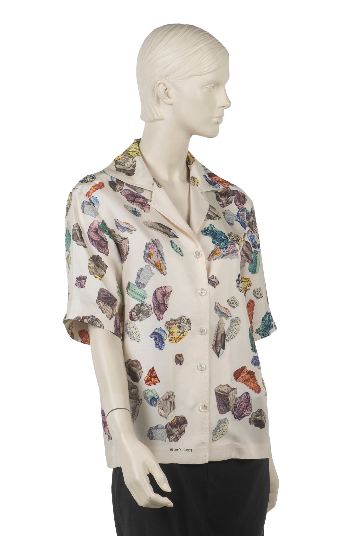 Hermes "Mineraux Geo Rock" Silk Shirt