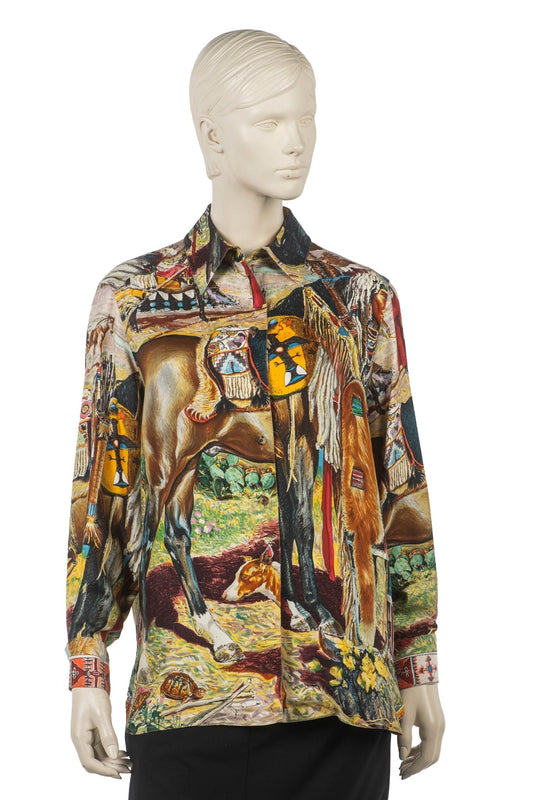 Hermes "Les Cheyennes" Silk Shirt