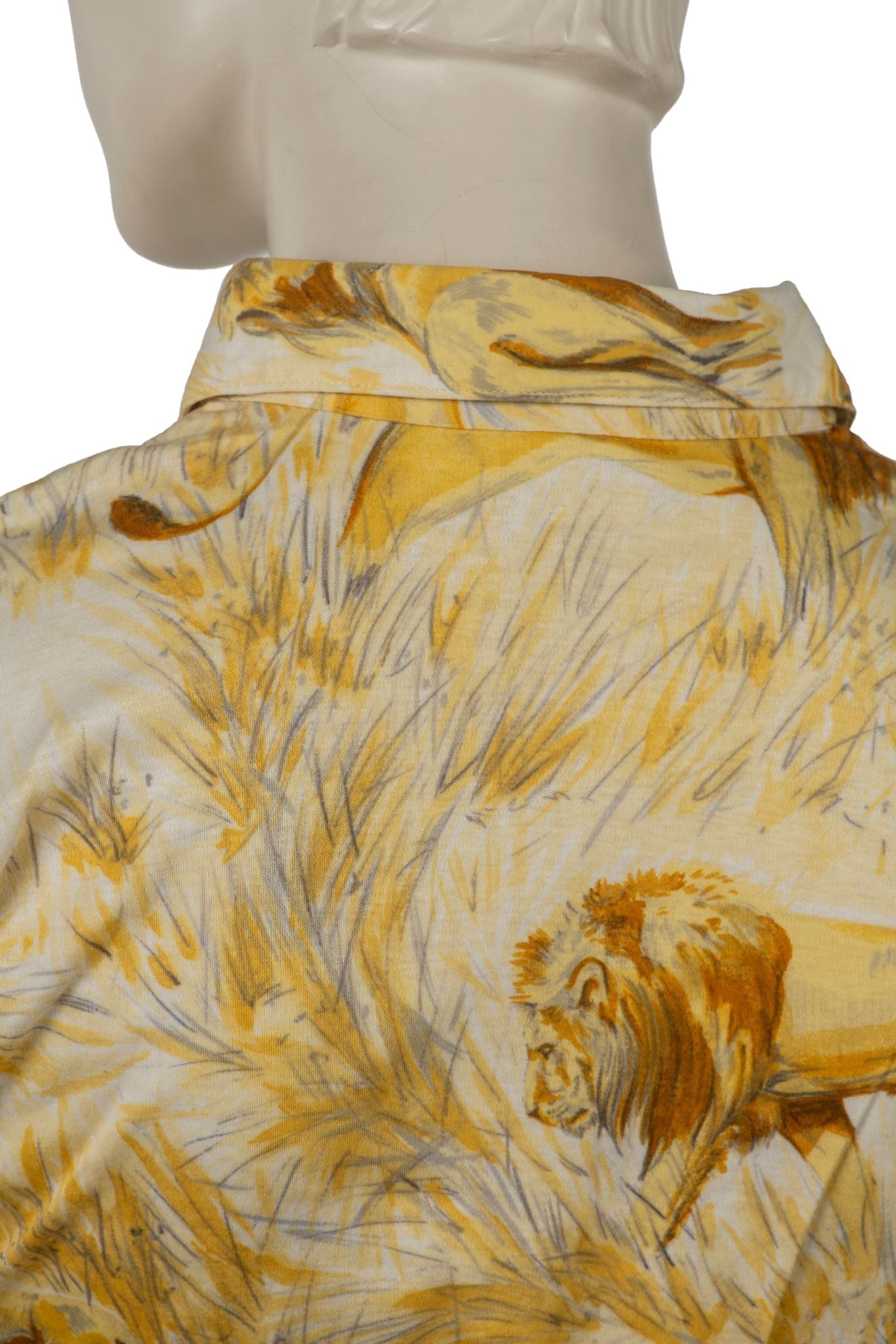 Hermes Lion Short Sleeve Cotton Shirt