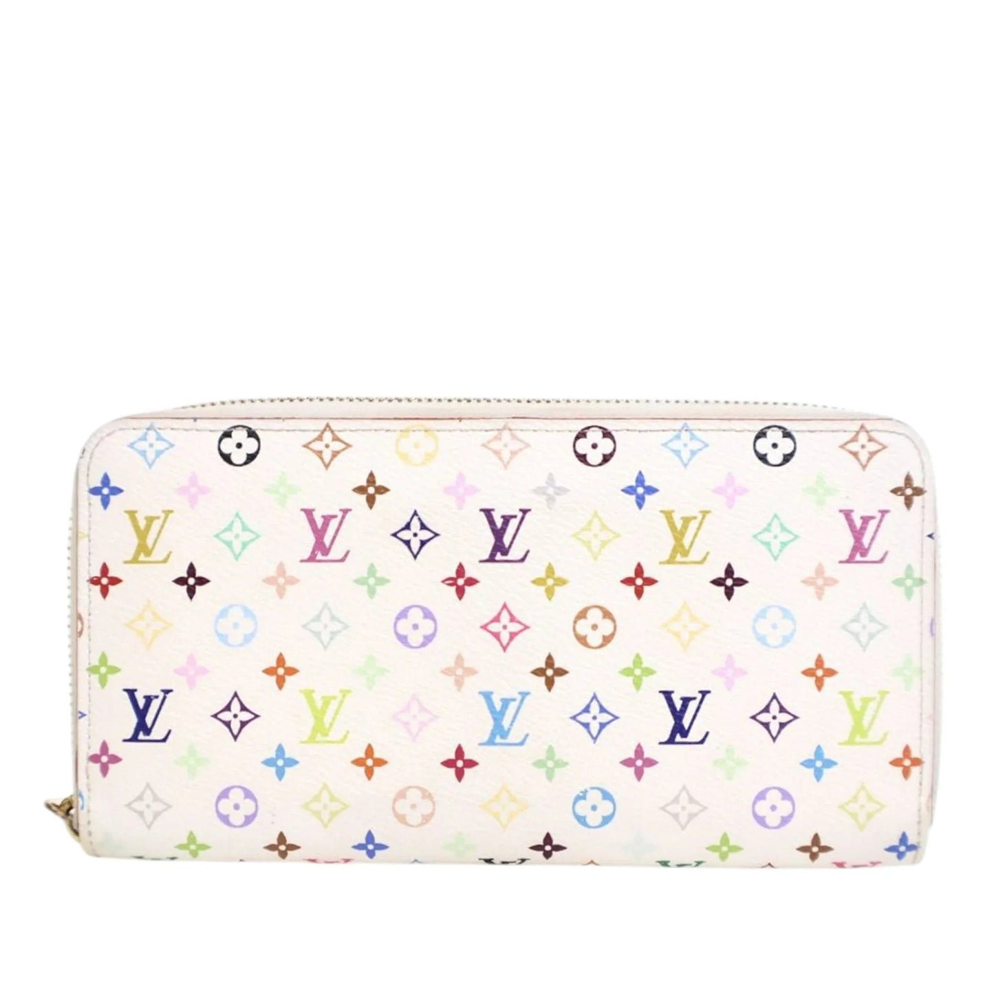 White Louis Vuitton Monogram Multicolore Zippy Long Wallet