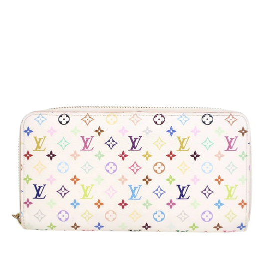 White Louis Vuitton Monogram Multicolore Zippy Long Wallet